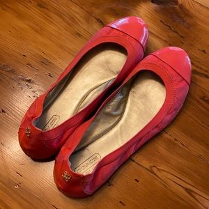 Coach ballet flat! Coral! EUC. Size 8.